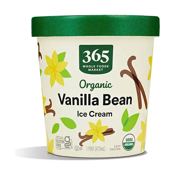 Frozen Organic Ice Cream, Vanilla Bean, 1 each 1