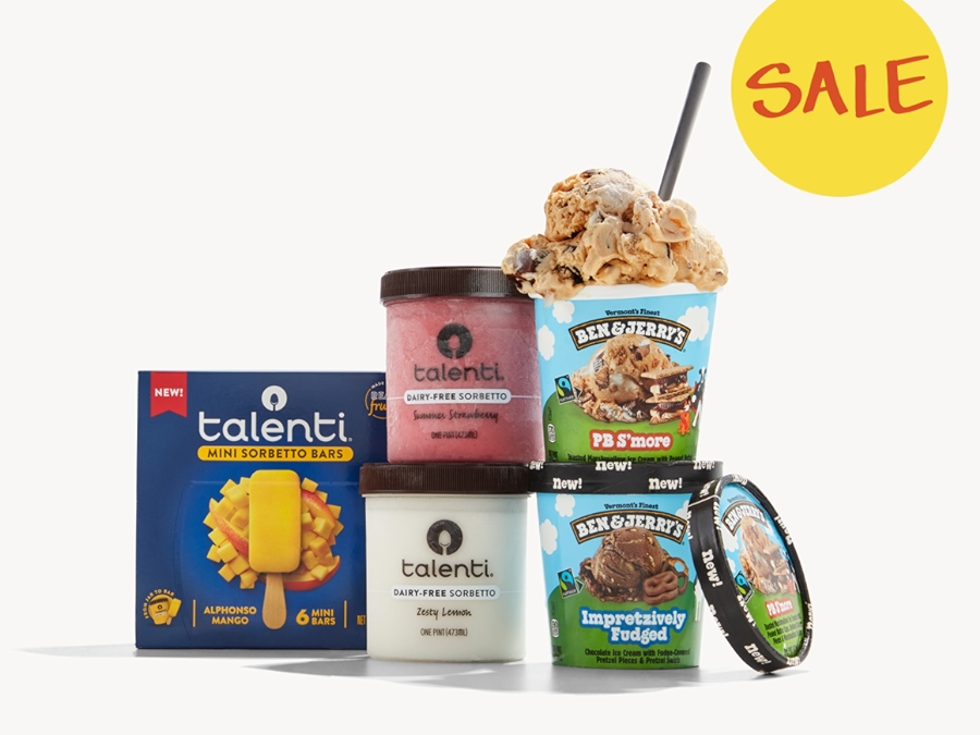 Ben & Jerry’s and Talenti – 2 for $8 with Prime. See terms.