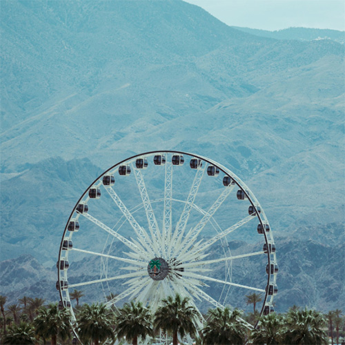 landscape photo featuring Coachella ferris wheel