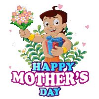 Happy Mother'S Day Chhota Bheem Sticker - Happy Mother'S Day Chhota Bheem Aap Ko Mother'S Day Ki Shubhkamnaye Stickers
