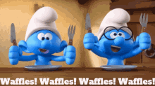 The Smurfs Waffles GIF - The Smurfs Waffles Smurfs GIFs