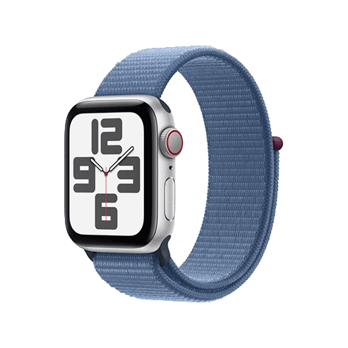 Apple Watch SE (2023) 40mm Aluminium Case | Sport Loop Sudrabs 1 img.