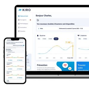 Pour les médecins et pour les patients, la solution de Kiro se présente sous forme d'une interface en ligne.