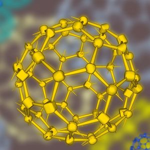 Une « buckyball », une molécule de 60 atomes de carbone, a été découverte par hasard par une équipe de trois prix Nobel sur les fullerènes, à l'origine du développement des nanotechnologies.