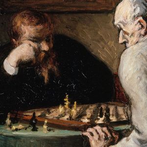 Honoré Daumier, « Joueurs d'échecs » (vers 1863).