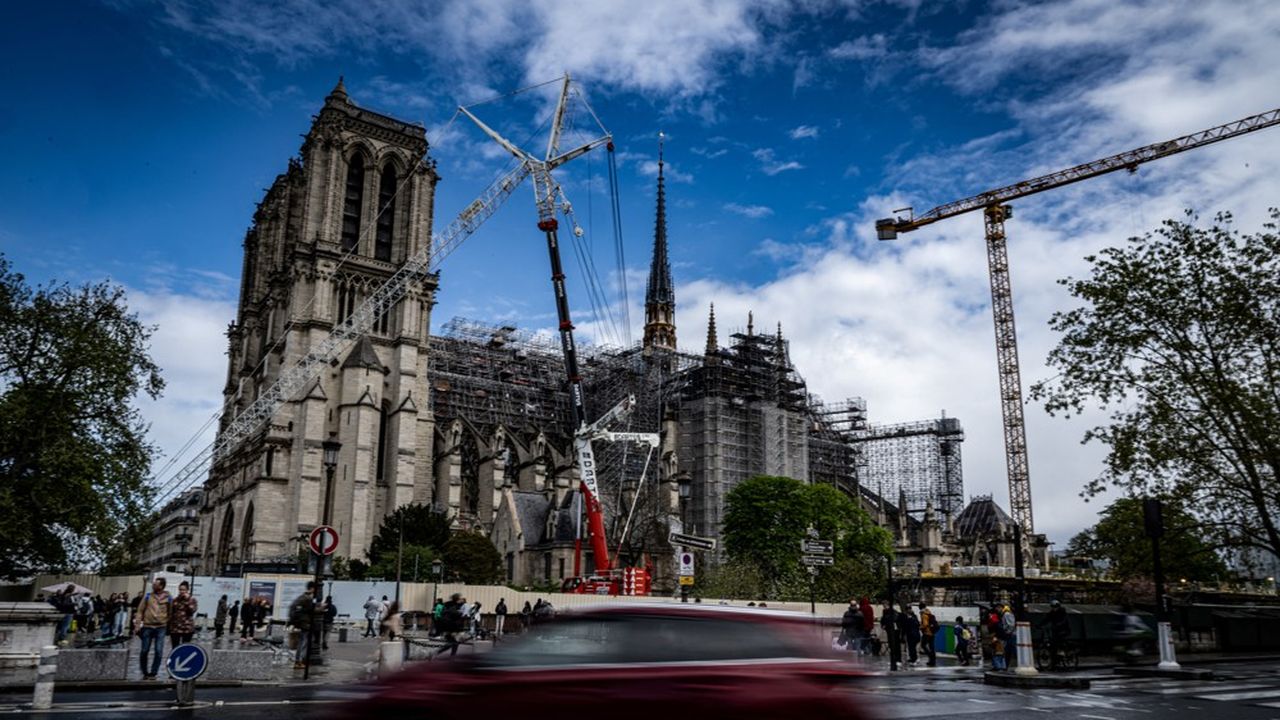 Notre-Dame-de-Paris, le 9 avril 2024, 5 ans après l'incendie dévastateur.