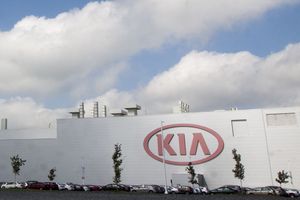 L'usine du constructeur automobile sud-coréen Kia Motors, à Pesqueria, à la périphérie de Monterrey au Nuevo Leon, une région qui attire une grande partie des investissements étrangers au Mexique.