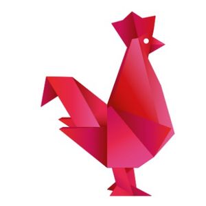 Le coq en origami, symbole de la French Tech
