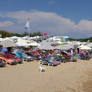 La plage privée de Pampelonne à Ramatuelle.