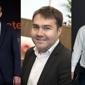 De gauche à droite : Stéphane Richard, PDG d'Orange, Frédéric Mazzella, président-fondateur de BlaBlaCar, Xavier Niel, fondateur de Free & de l'Ecole 42.