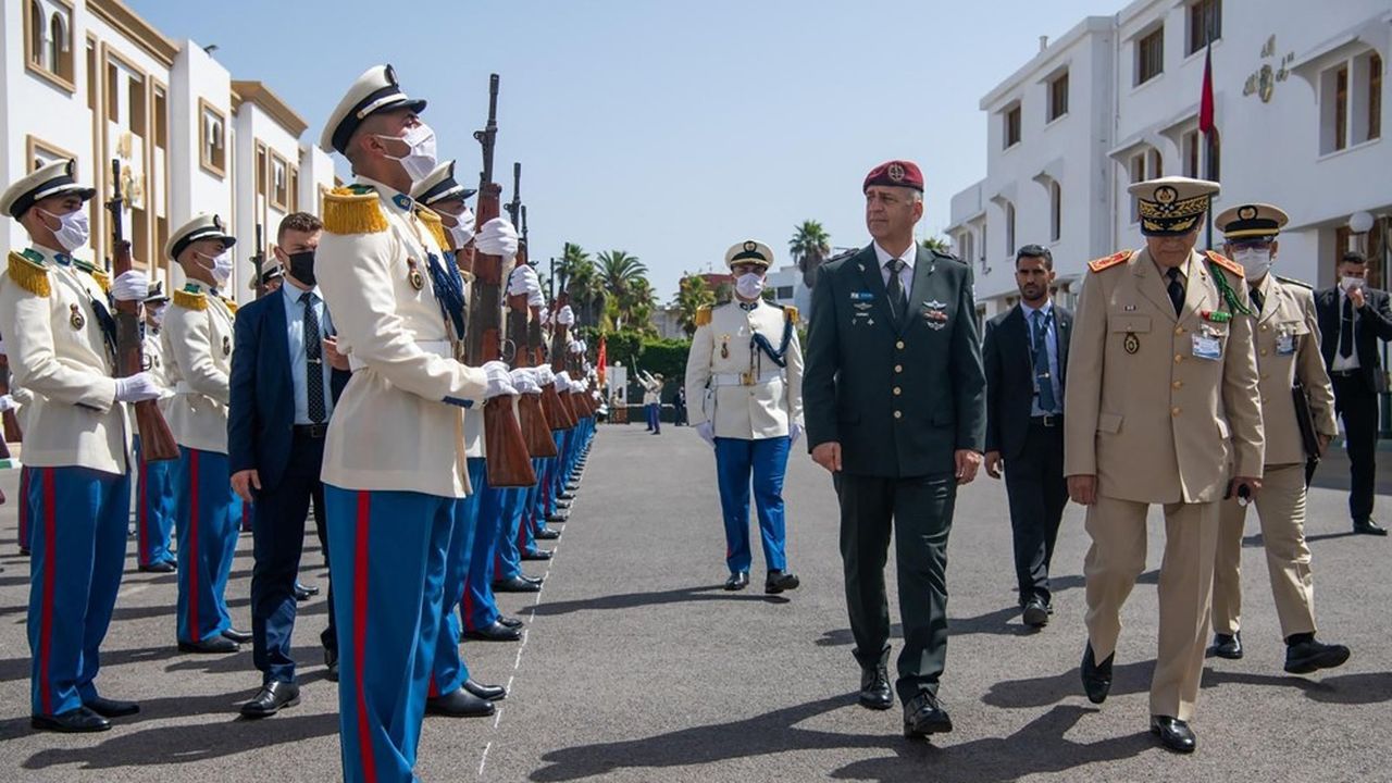 Le chef d'Etat-major des armées israéliennes, Aviv Kochavi, en visite à Rabat, en juillet dernier.