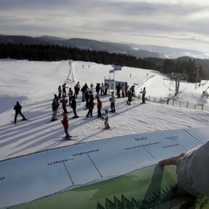 La station de ski alpin de La Mauselaine a Gérardmer, dans les Vosges.