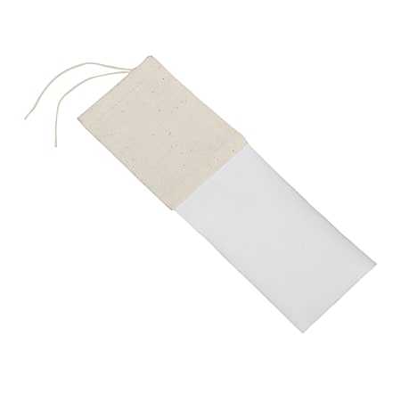 SKILCRAFT® Cotton Mailing Bag, 4" x 3", Natural