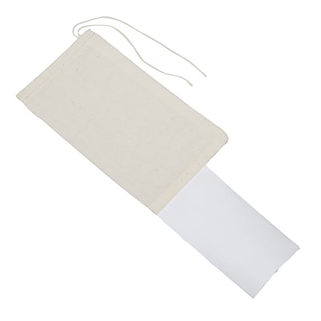 SKILCRAFT® Cotton Mailing Bag, 8" x 4-1/2", Natural