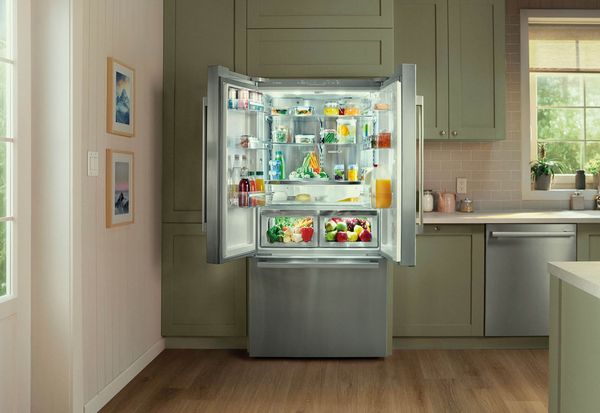 Bosch refrigerator with doors open