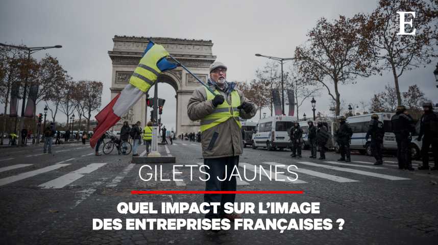Illustration pour la vidéo Un effet "gilets jaunes" sur l'indice d'image des entreprises françaises, en net recul