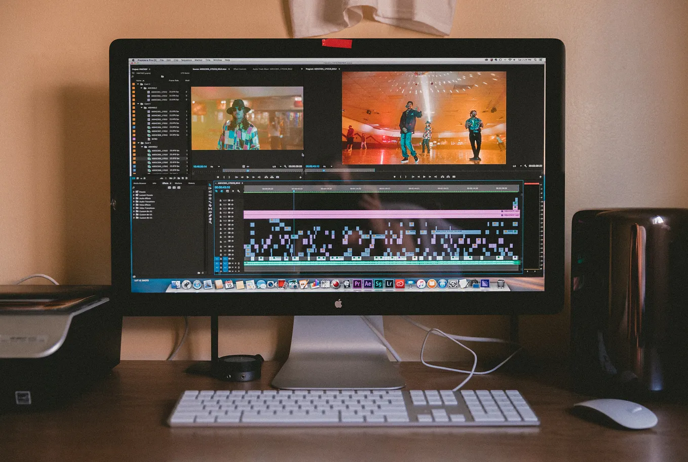 A video editor open on a Mac
