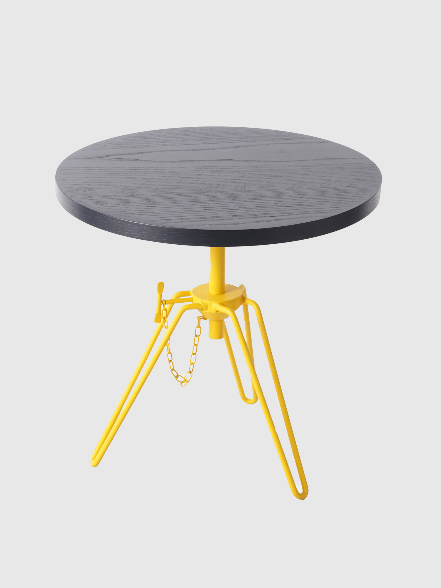 Diesel - DL0F04 OVERDYED, Unisex Blue ash table with steel yellow base in Yellow - Image 1