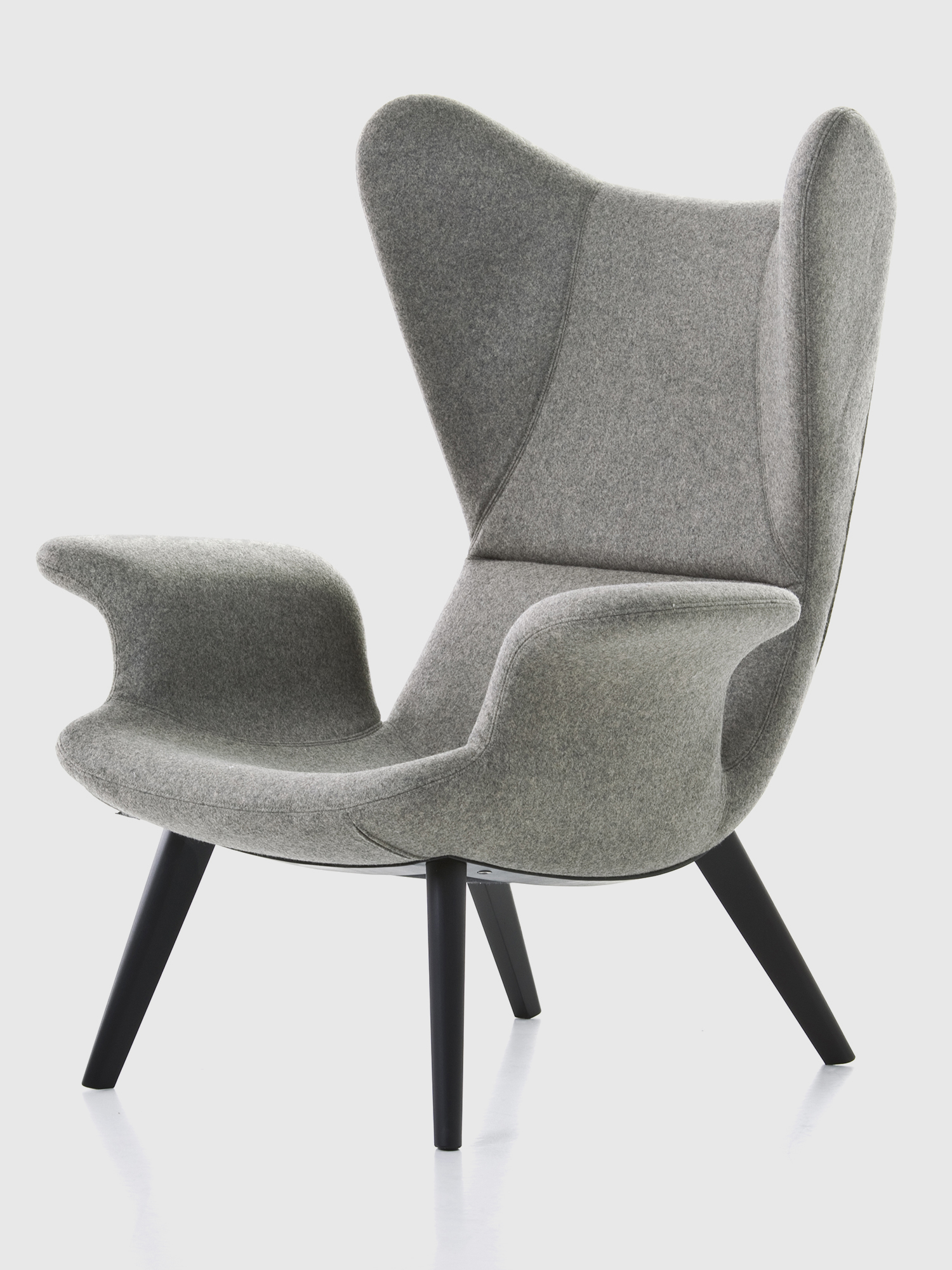Diesel - DL2H05 LONGWAVE, Unisex High back lounge chair in Grey - Image 1