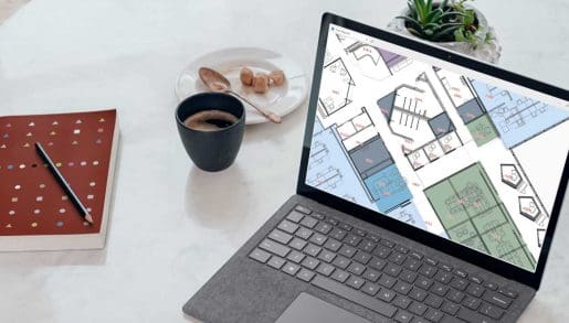 indoor maps displayed on laptop