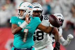 Dolphins quarterback Tua Tagovailoa is expected to start Oct. 23 against the Steelers.