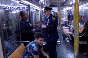 Police Commissioner Keechant Sewell and Chief of Transit Jason Wilcox rode the 6 train one stop.