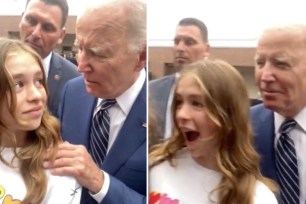 President Biden told a young woman at a Irvine Valley College in California "no serious guys until you’re 30."