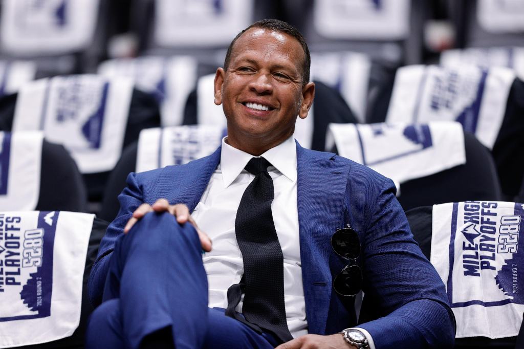Former MLB player and Minnesota Timberwolves minority owner Alex Rodriguez before game two of the second round for the 2024 NBA playoffs against the Denver Nuggets at Ball Arena. 