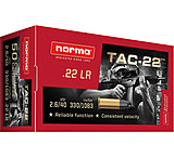 Image of Norma TAC .22 Long Rifle 40 Grain Lead Round Nose Brass Cased Rimfire Ammunition