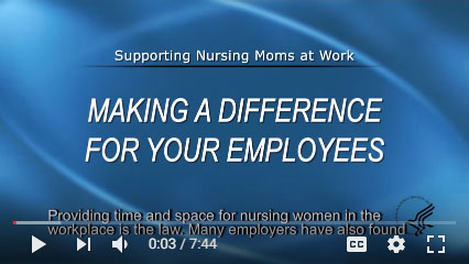 Video thumbnail for Supporting Nursing Moms at Work: Making a Difference for Your Employer