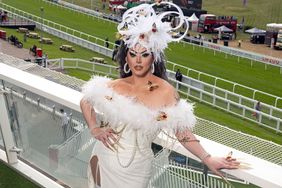 Cherry Valentine leads the line-up of fabulous drag queens at The Cazoo Derby, as racing's most spectacular carnival returns to Epsom Downs Racecourse. Back bigger and better than ever for 2022, The Cazoo Derby Ladies Day kicks off the weekend's celebrations. Drag talent celebrate racing's Cazoo Derby Festival, Ladies Day, Epsom Downs Racecourse, Surrey, UK - 03 Jun 2022