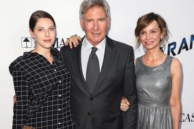 Georgia Ford, Harrison Ford and Calista Flockhart attend the premiere of Relativity Media's "Paranoia" at the DGA Theater on August 8, 2013 in Los Angeles, California