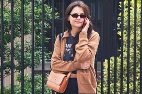 Katie Holmes steps out with crossbody bag on April 27, 2024.