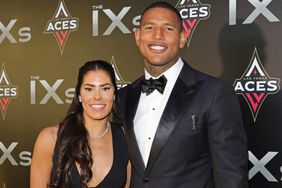 Kelsey Plum (L) of the Las Vegas Aces and tight end Darren Waller of the Las Vegas Raiders attend the inaugural IX Awards