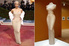 Former actress Marilyn Monroe's iconic "Happy Birthday Mr. President" dress is viewed during a press preview at MANA Contemporary Museum in Jersey City, New Jersey on September 22, 2016. - Julien's Auctions is offering the sequined dress for auction in Los Angeles on November 17, 2016. (Photo by KENA BETANCUR / AFP) (Photo by KENA BETANCUR/AFP via Getty Images)