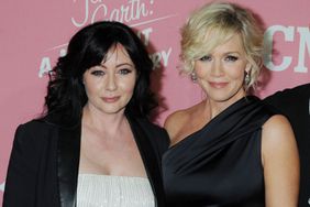 Shannen Doherty, Jennie Garth arrive at her 40th Birthday celebration & premiere party for 'Jennie Garth: A Little Bit Country' held at The London Hotel on April 19, 2012 in West Hollywood, California