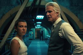 STRANGER THINGS. (L to R) Millie Bobby Brown as Eleven and Matthew Modine as Dr. Martin Brenner in STRANGER THINGS. Cr. Courtesy of Netflix © 2022