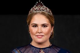 Princess Amalia of The Netherlands attends the official state banquet 