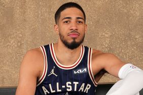 Tyrese Haliburton #0 of the Eastern Conference poses for a photo prior to the 2024 73rd NBA All-Star Game on Sunday, February 18, 2024