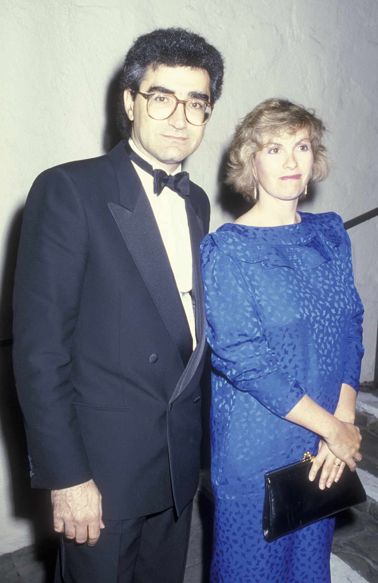 Eugene Levy and wife Deborah Divine attend the premiere of A Fine Mess on April 19, 1986 at the Comedy Store in Hollywood, California