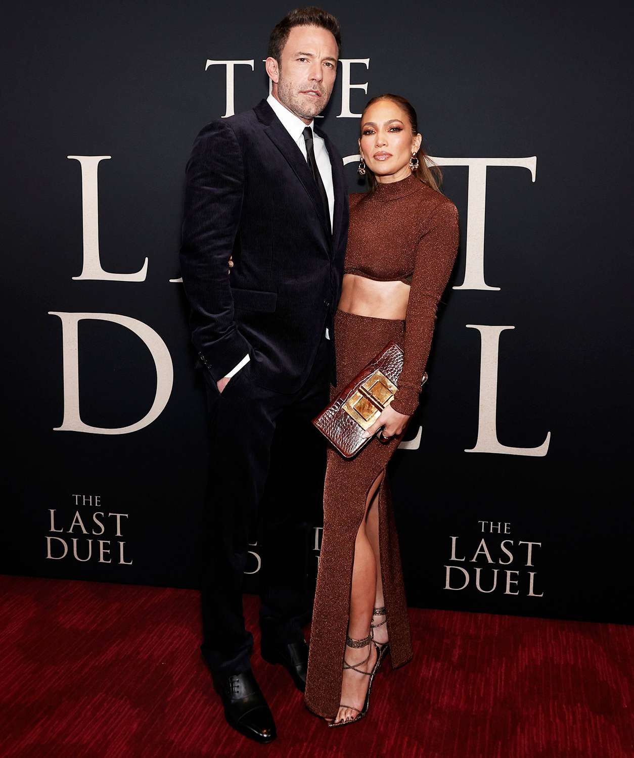 Ben Affleck and Jennifer Lopez attend "The Last Duel" New York Premiere at Rose Theater at Jazz at Lincoln Center's Frederick P. Rose Hall on October 09, 2021 in New York City.