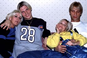Aaron Carter Life in Pictures - Aaron Carter with Mum Jane - Father Bob and Brother Nick Canada 1997