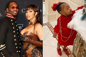Offset and Cardi B attend the Pre-GRAMMY Gala; Kulture is 5