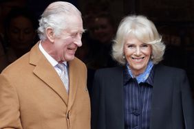 King Charles III and Camilla, Queen Consort visit the Talbot Yard food court on April 05, 2023 in Malton, England. The King and Queen Consort are visiting Yorkshire to meet local producers and charitable organisations.