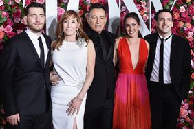 (L-R) Evan Springsteen, Patti Scialfa, Bruce Springsteen, Jessica Springsteen, and Sam Springsteen attend the 72nd Annual Tony Awards at Radio City Music Hall on June 10, 2018 in New York City.