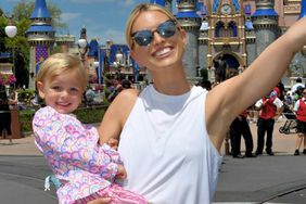 Karolina Kurkova and Daughter at Disneyland