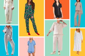 Pajamas for Women arranged on a colorful background