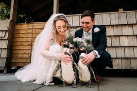 Groom Surprises Bride with Penguin Ring Bearer at Their Wedding 