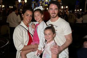 Danielle (left) and Kevin Jonas with their daughters Alena and Valentina