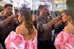 See Jennifer Lopez Get Hair Touch-Ups in the Middle of 2024 Golden Globes Red Carpet
